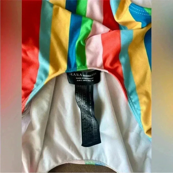 ZARA One Piece Swimsuit - Multicolor Stripes 🩷❤️🧡💛💚🩵💙💜 - Picture 6 of 6